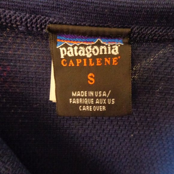 PATAGONIA CAPILENE NAVY BLUE 1/4 ZIP PULL OVER MEN'S SZ SMALL - Picture 5 of 5